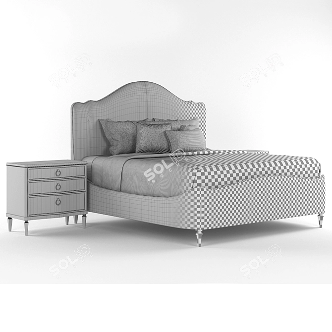 Caracole Night in Paris King Bed 3D model image 5