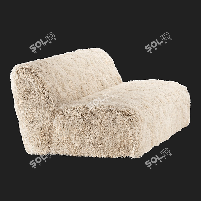 Luxury Yeti Sheepski Sofa 3D model image 2