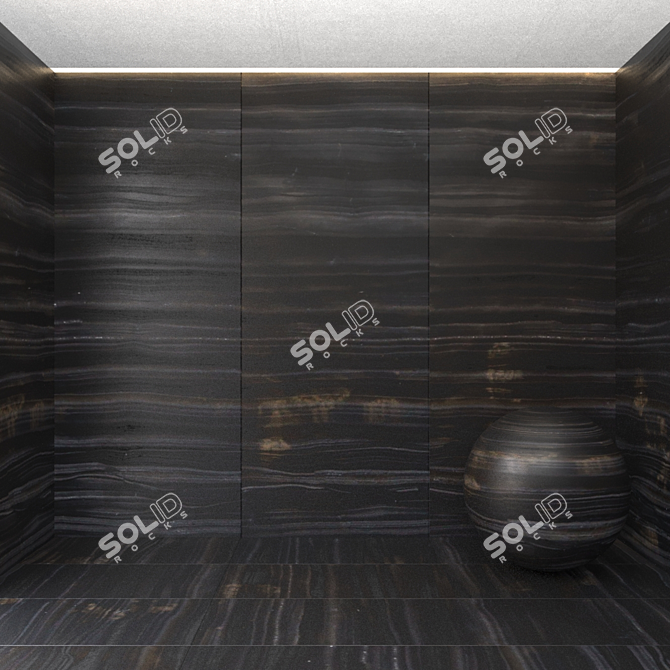 Elegant Black Serpeggiante Marble 3D model image 1