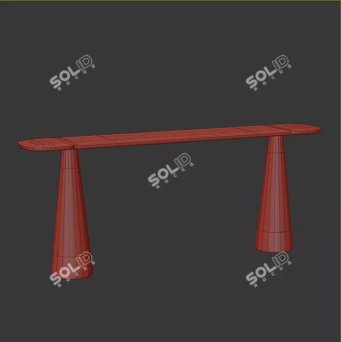 Elegant Italian White Marble Table 3D model image 3