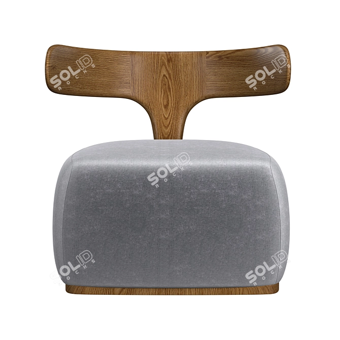 Sleek Moby Dick Armchair: Italian Design at its Finest 3D model image 2