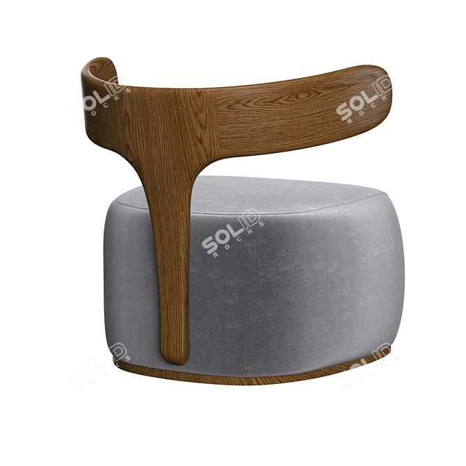 Sleek Moby Dick Armchair: Italian Design at its Finest 3D model image 3