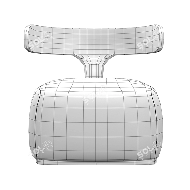 Sleek Moby Dick Armchair: Italian Design at its Finest 3D model image 5