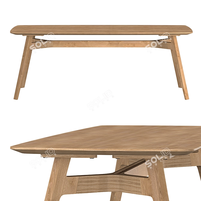 Lasting Birch Bar Table 3D model image 2