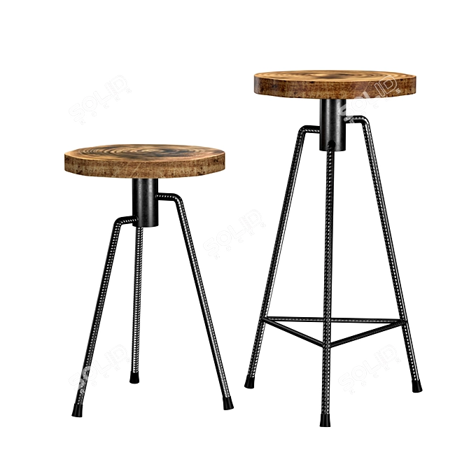 Contemporary NIKITA Barstool: Sleek Design for Modern Spaces 3D model image 2