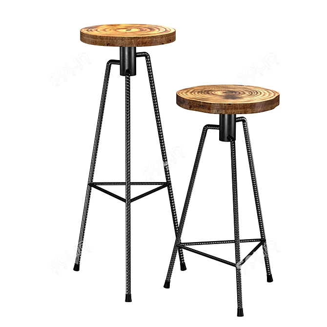 Contemporary NIKITA Barstool: Sleek Design for Modern Spaces 3D model image 3