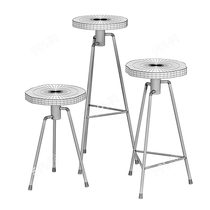 Contemporary NIKITA Barstool: Sleek Design for Modern Spaces 3D model image 5