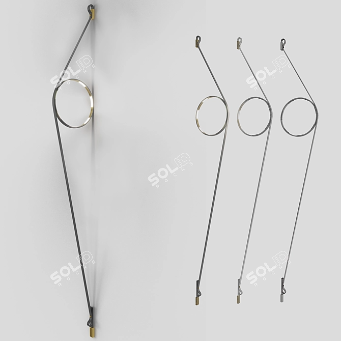 Stylish Wirering Wall Lamp 3D model image 5