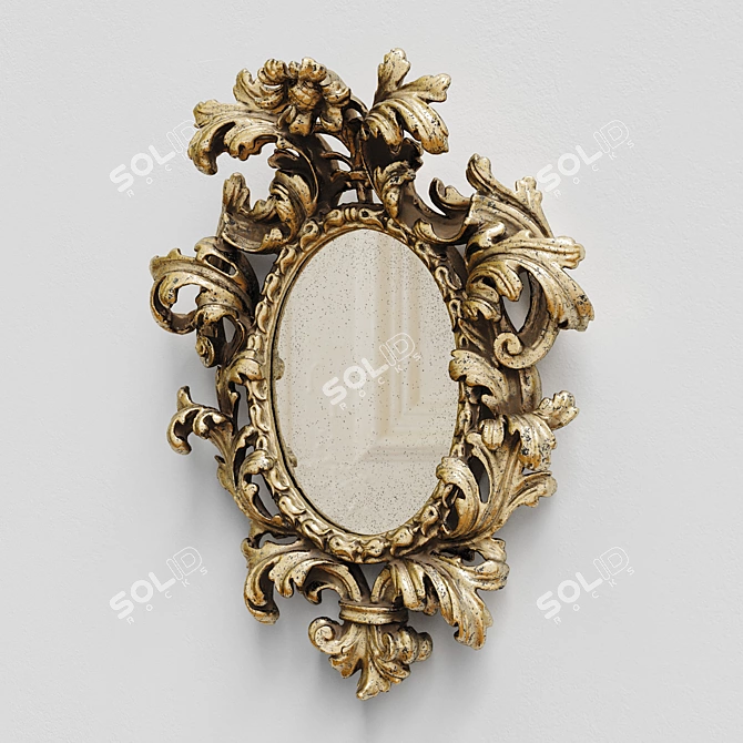 Elegant Roberto Giovannini Art Mirror 3D model image 3