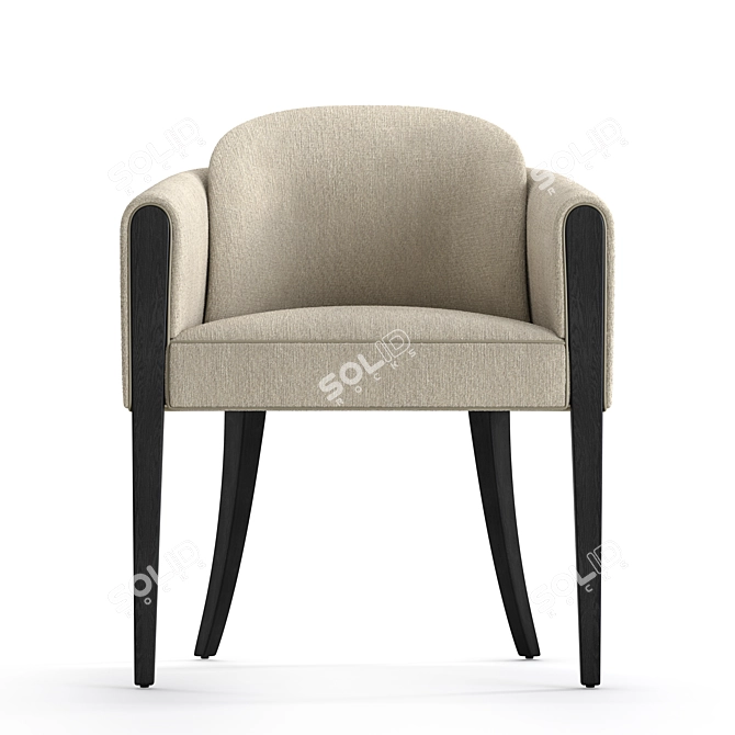 Elegant Kingsley Dining Chair 3D model image 2