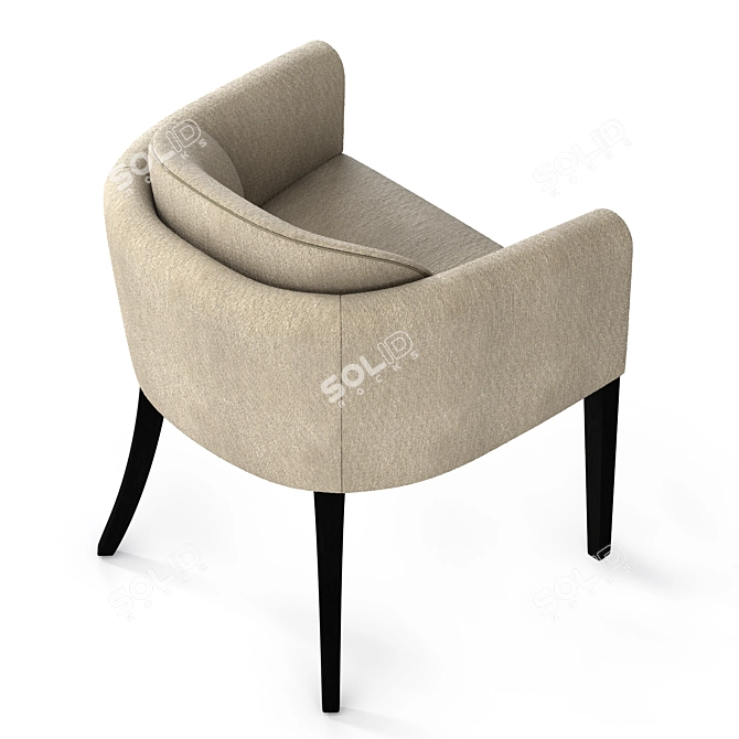 Elegant Kingsley Dining Chair 3D model image 4