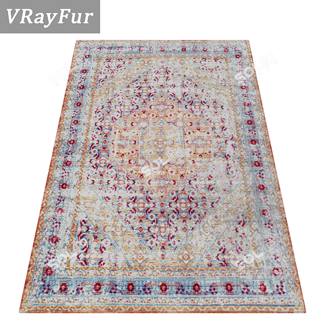 Luxury Rug Set for Stunning Renders 3D model image 2