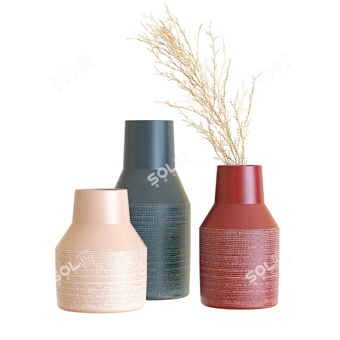 Elegant Lemont Vases for Sophisticated Decor 3D model image 1