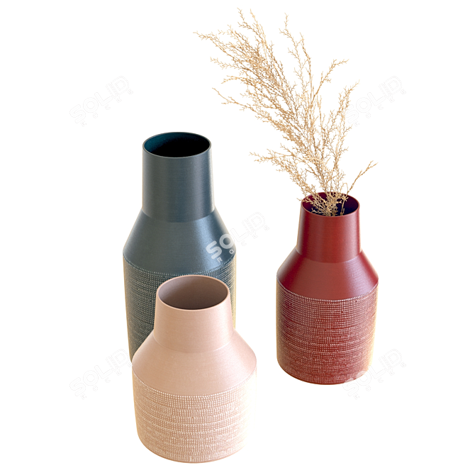 Elegant Lemont Vases for Sophisticated Decor 3D model image 3