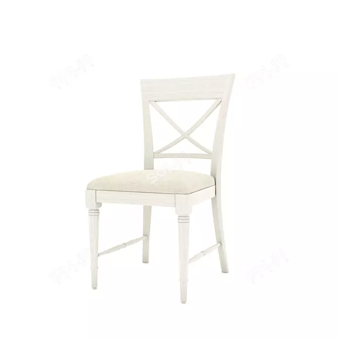 Stylish Comfort: Greenwich Dining Chair 3D model image 1