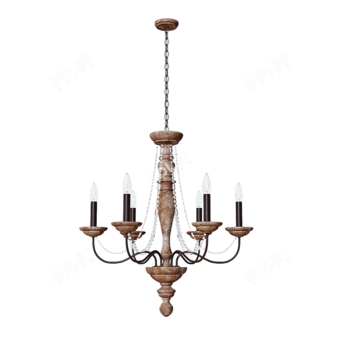 Ashley Home Accents Chandelier: Elegant Illumination for Your Home 3D model image 2