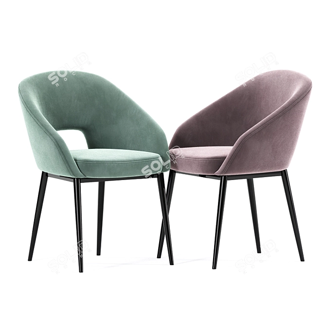 Elegant Cullaville Dining Chair 3D model image 3