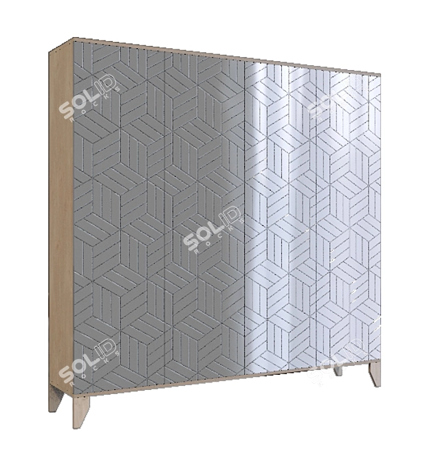 Vintage Modern Wardrobe 3D model image 1