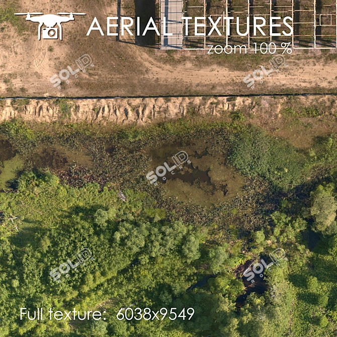 Aerial Topography Pack: High-Resolution, Realistic Textures 3D model image 4