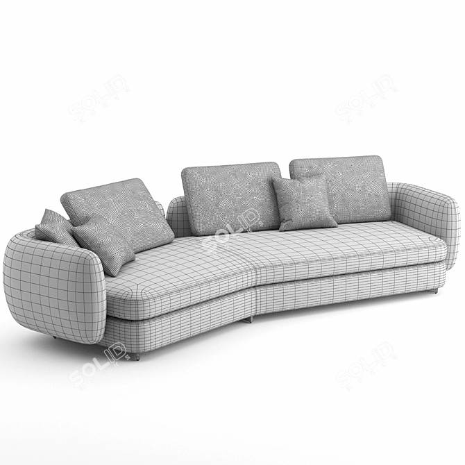 Elegant Saint Germain Sofa 3D model image 3