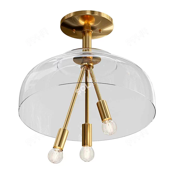 Graceful Illumination: Gratiae Ceiling Light 3D model image 1