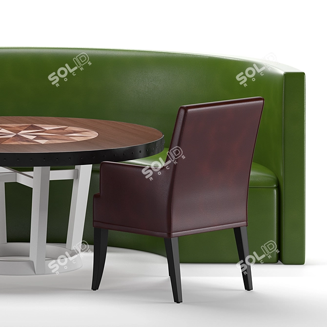Elegant Dining Chair Set 3D model image 2