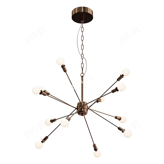 Radiant Burst Chandelier 3D model image 1