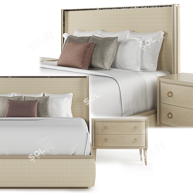 Caracole Dream Big King Bed 3D model image 2