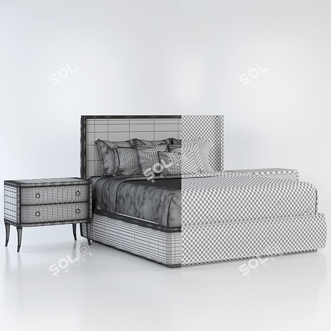 Caracole Dream Big King Bed 3D model image 3