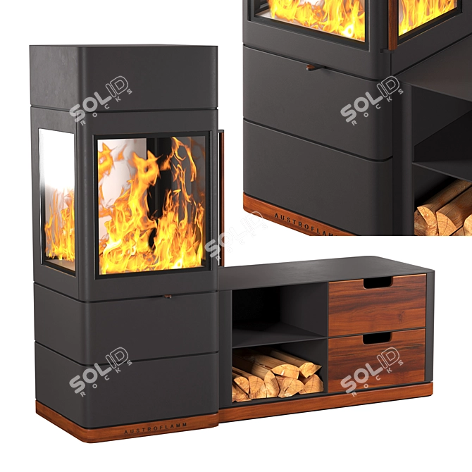 Ivy Stoves: Stylish Cast Iron Fireplaces 3D model image 1