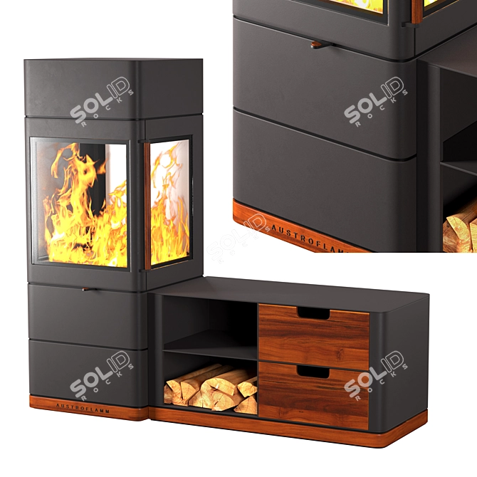 Ivy Stoves: Stylish Cast Iron Fireplaces 3D model image 3