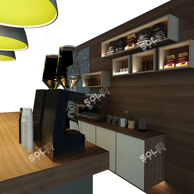 Coffee Shop 3D Model 3D model image 2