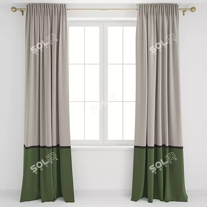 Title: Elegant Draperies 3D model image 1