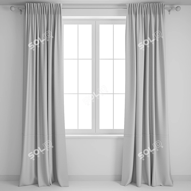 Title: Elegant Draperies 3D model image 2