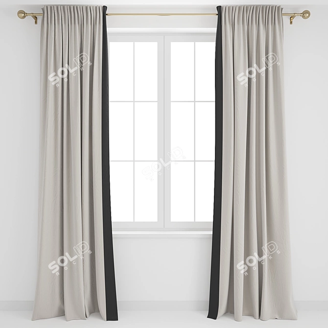 Elegant Window Coverings 3D model image 1