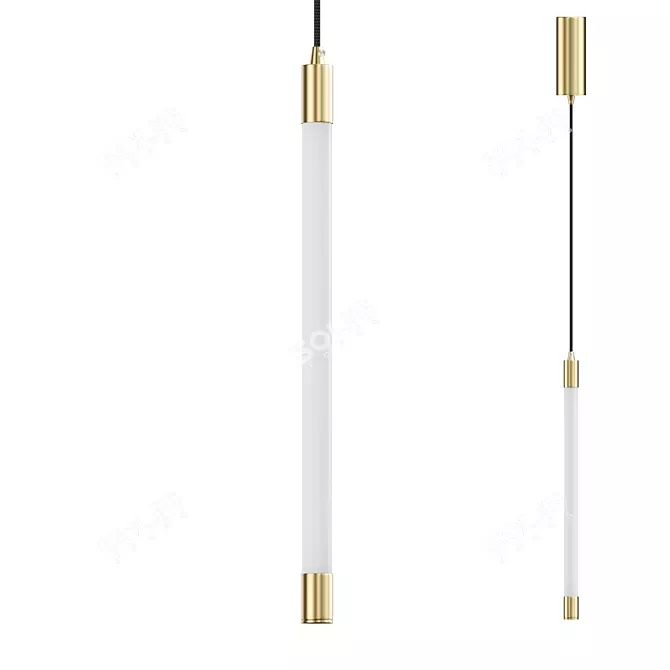 Sleek LED Pendant Light 3D model image 1