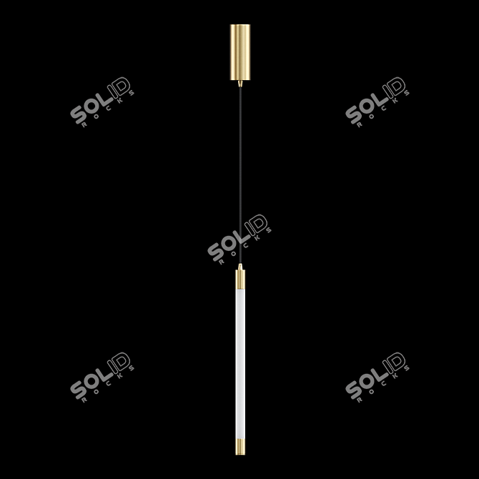 Sleek LED Pendant Light 3D model image 2