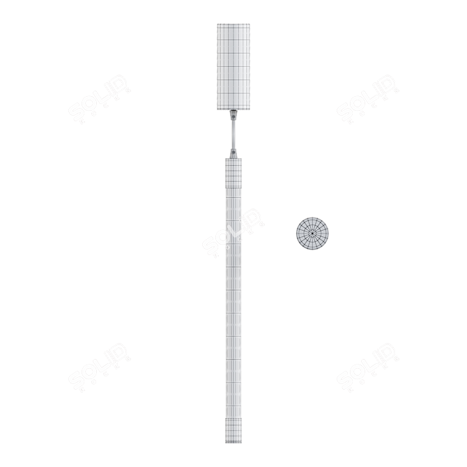 Sleek LED Pendant Light 3D model image 3