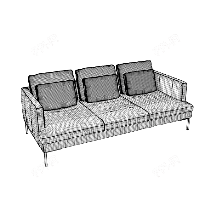 BoConcept ISTRA-2 Sofa: Luxurious Comfort in a Stylish Design 3D model image 5