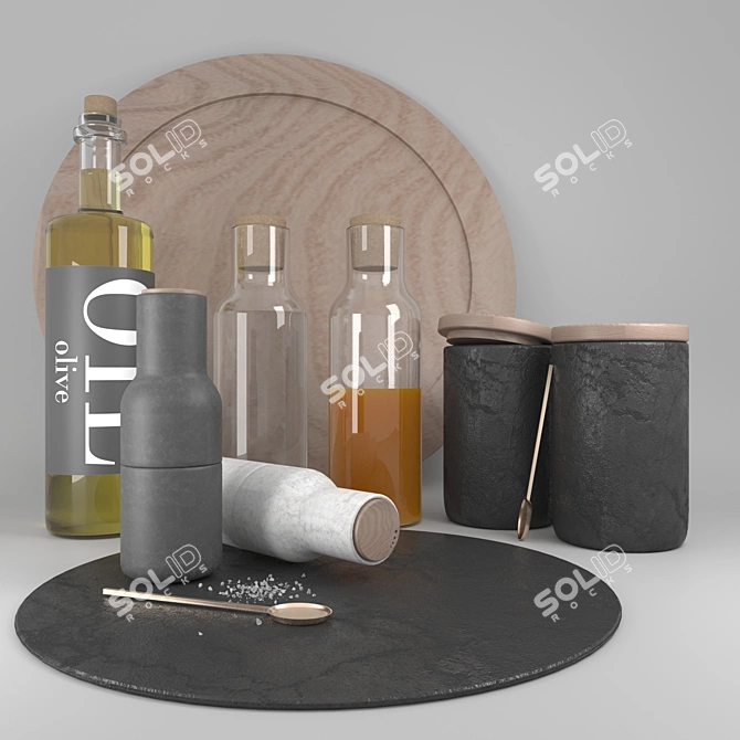 Kitchen Chic Decor Set 3D model image 3