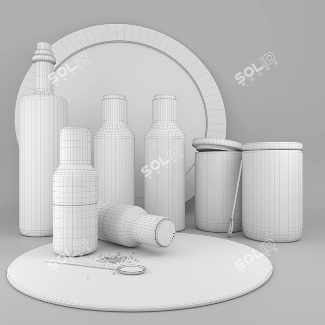 Kitchen Chic Decor Set 3D model image 2