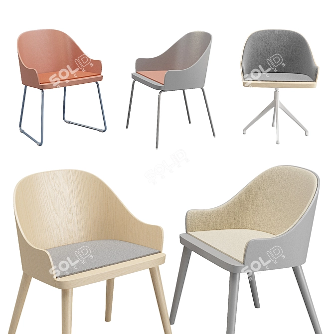 -Essential Comfort Chair 3D model image 1