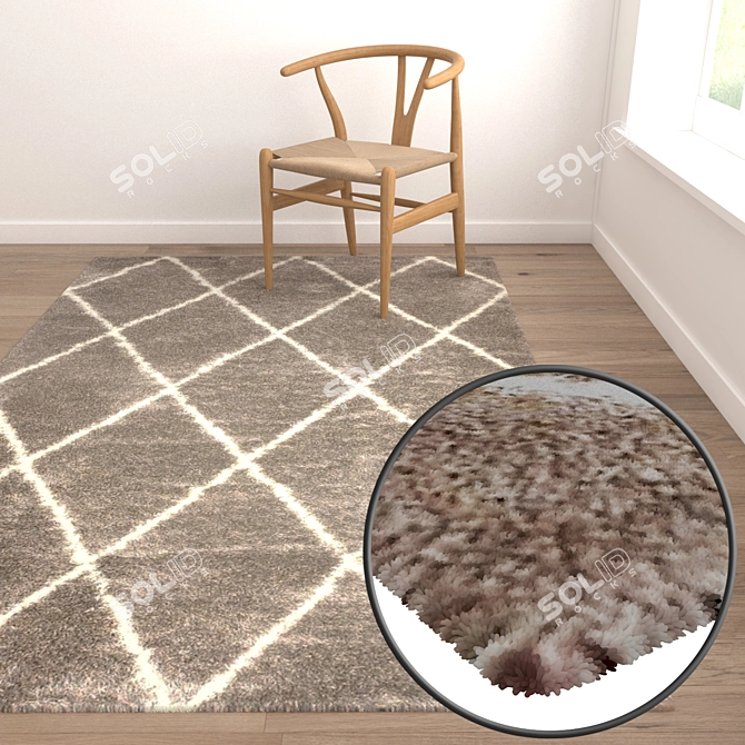 Luxury Carpet Set: High Quality Textures 3D model image 5