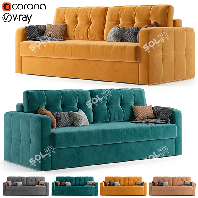 Askona Loko Sofa: Luxurious Comfort 3D model image 1