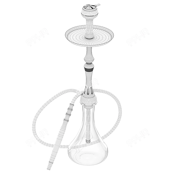 Title: Sleek Alpha Kappa Hookah 3D model image 3