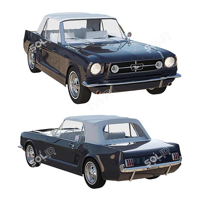 Classic 1965 Ford Mustang 3D model image 1
