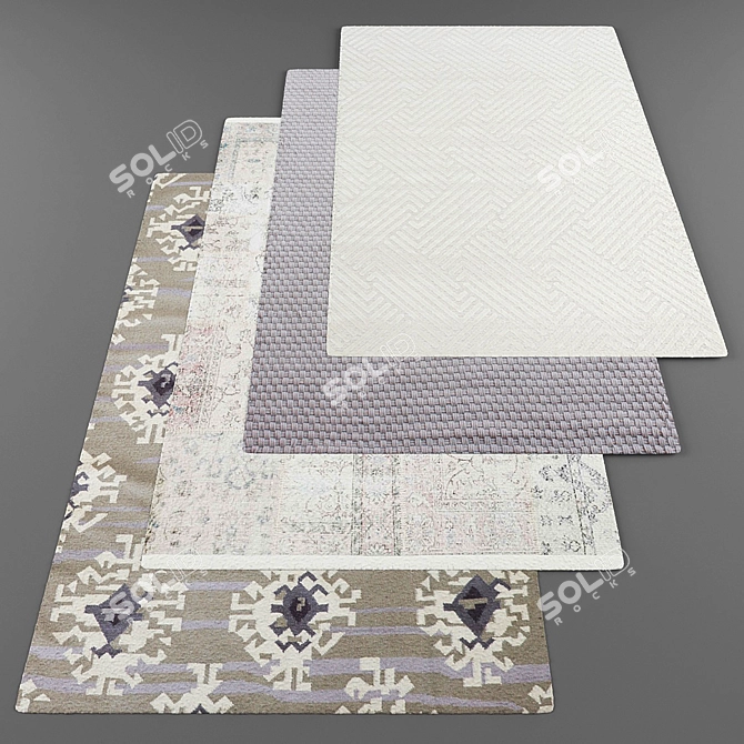 Title: Contemporary Style Carpets 3D model image 1