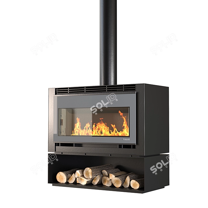 Elegance in Flames: Palazetti Fireplace 3D model image 1