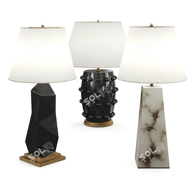 Kelly Wearstler Table Lamps: Elegant Illumination 3D model image 1