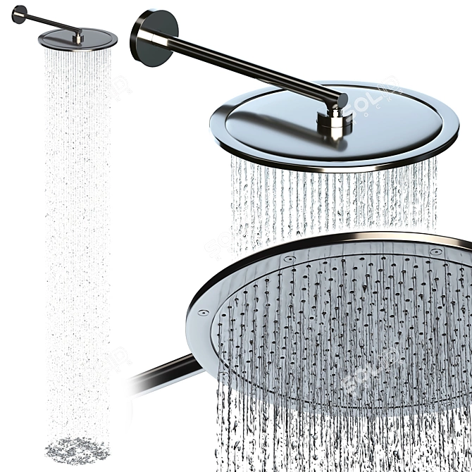 Luxury Overhead Shower Set 3D model image 1